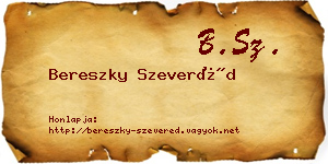 Bereszky Szeveréd névjegykártya